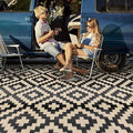 SAND MINE Waterproof Outdoor Rug 9x18 ft, Plastic Reversible Rug, Modern Area by SANDMIND