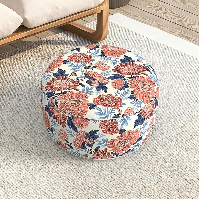 LVTXIII Indoor/Outdoor Extra Large Inflatable Ottoman Pouf D31 x H14 Inch - Image 4