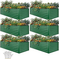YITAHOME 6pcs 8x4x2 ft Galvanized Raised Garden Bed Kit, Large Metal Planter Box by YITAHOME