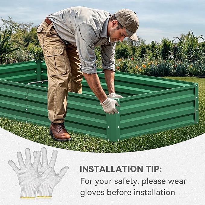 YITAHOME 72x36x12 in 2pcs Galvanized Raised Garden Bed Kit, Large Metal Planter - Image 6