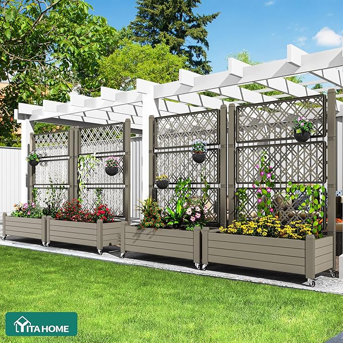 YITAHOME 43.3x17.7x61 in Planter Trellis Box - Image 2