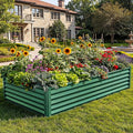 YITAHOME 8x4x1.5 ft Galvanized Raised Garden Bed Kit, Large Metal Planter Box by YITAHOME