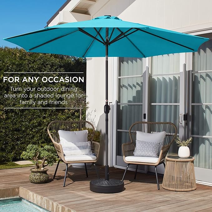 Best Choice Products 10ft Outdoor Table Compatible Steel Polyester Market Patio - Image 3