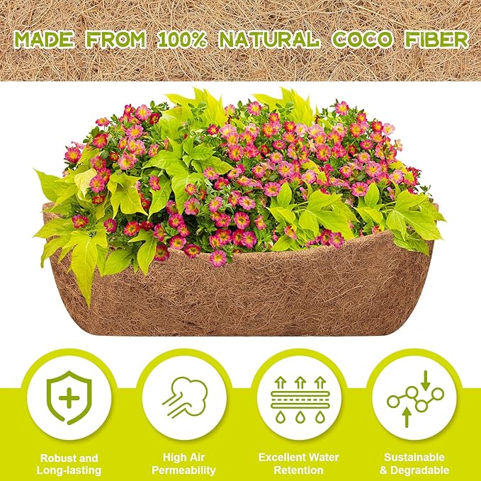 Riare 2 Pack 30 Inch Trough Coco Coir Liners - Image 3
