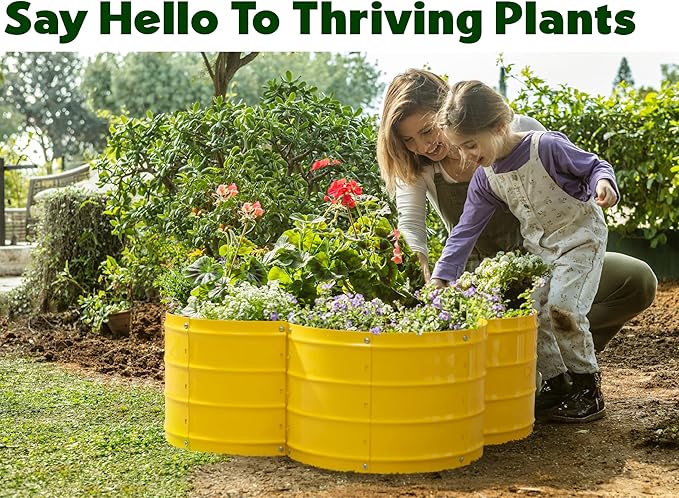 Plant & Plot Galvanized Raised Garden Beds Outdoor // 3×3×1 ft Planter Raised - Image 3