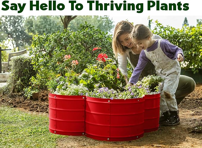 Plant & Plot Galvanized Raised Garden Beds Outdoor // 3×3×1 ft Planter Raised - Image 3