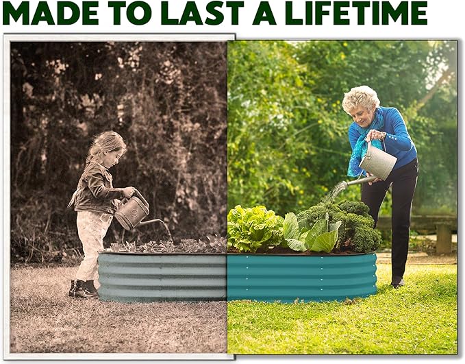 Plant & Plot Galvanized Raised Garden Beds Outdoor // 4×2×1 ft Planter Raised - Image 2