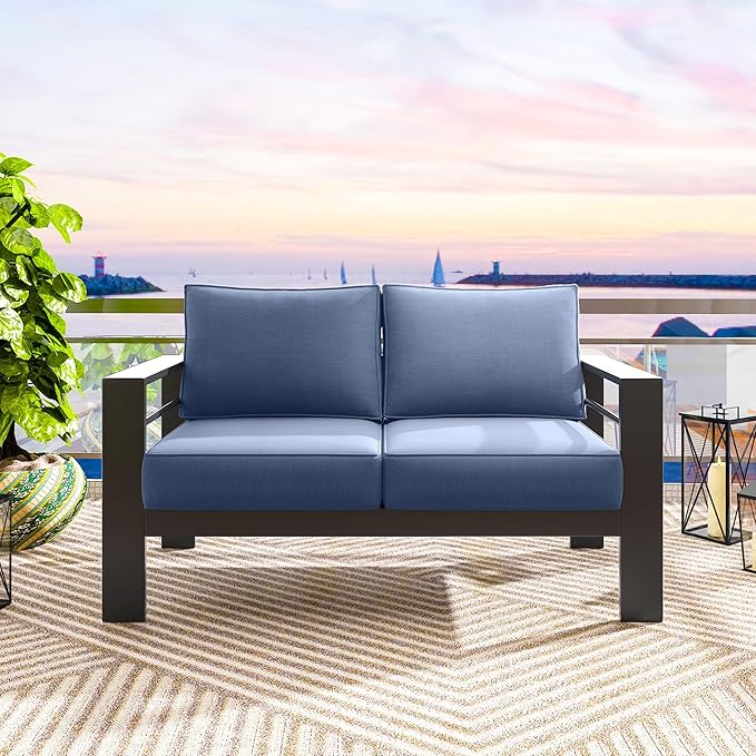 Solaste Aluminum Loveseat Patio Furniture, Weather-Resistant - Image 6