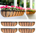 LaLaGreen Fence Planters for Outdoor Plants Black Metal Window Boxes Planter To by L%C3%A1L%C3%A1Green