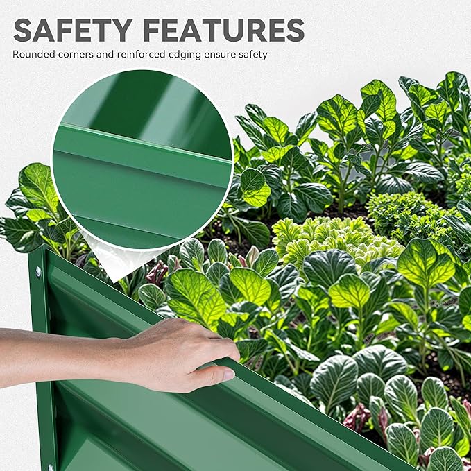 YITAHOME 6x3x1.5 2pcs Large Raised Garden Bed Kit, Galvanized Metal Planter Box - Image 6