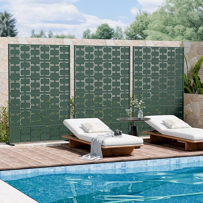 Casaphoria Metal Privacy Screen Outdoor, Drakgreen-Square - Image 7