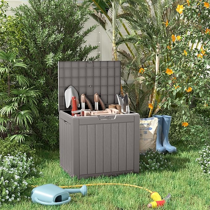 30 Gallon Outdoor Storage Box, Large Resin Deck Box - Image 6