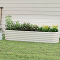 Galvanized Raised Garden Bed, Outdoor Planter Bed, Metal Planter Box by Besebay