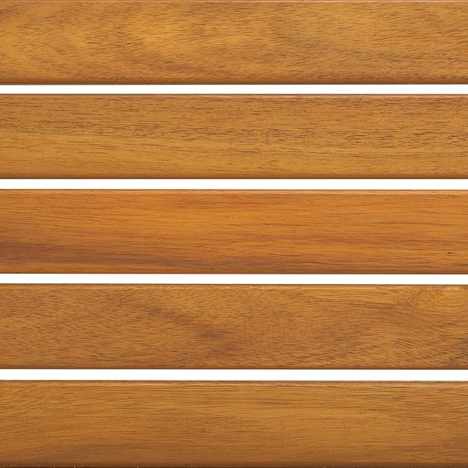 SAFAVIEH Outdoor Patio Furniture Collection Lynn Natural Brown Slatted Top - Image 6