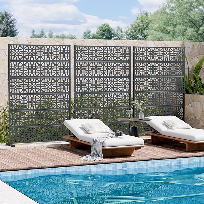 Casaphoria Metal Privacy Screen Outdoor, Drakgrey-Perilla - Image 7