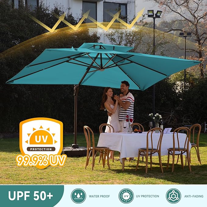 10 X 13 FT Cantilever Outdoor Patio Umbrella - Image 7
