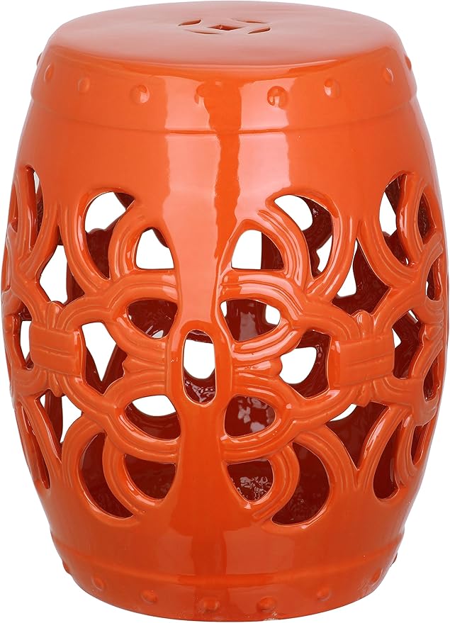 Safavieh Castle Gardens Collection Imperial Vine Antique White Glazed Ceramic by SAFAVIEH