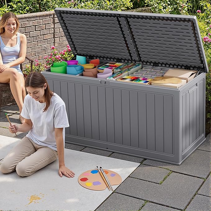 JUMMICO 270 Gallon Outdoor Storage Deck Box - Image 6