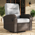 LayinSun Oversized Wicker Outdoor Swivel Glider Recliner by LayinSun