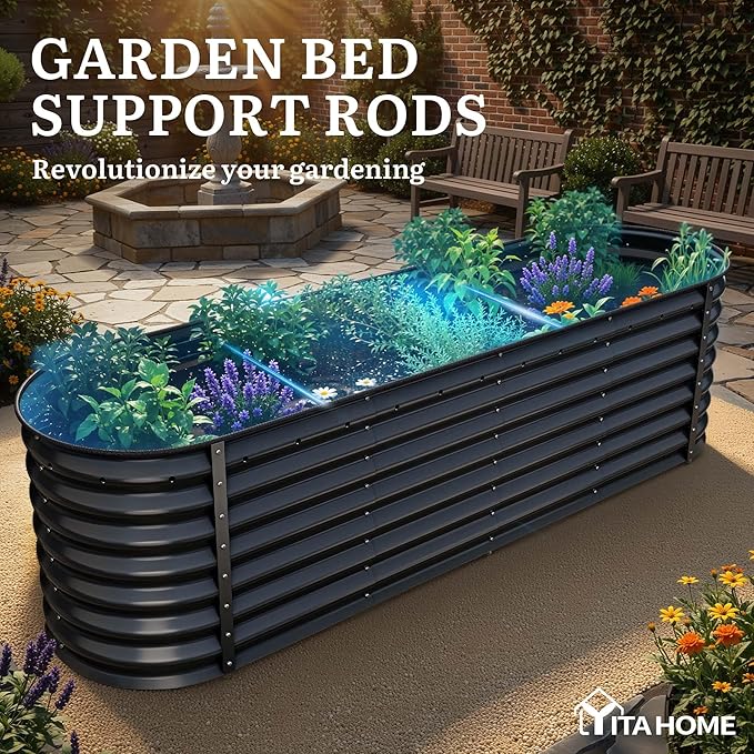 YITAHOME 24" Tall 9 in 1 Large Raised Garden Bed Kit, Outdoor Above Ground - Image 7