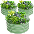 3Pcs 2X2X1ft Round Raised Garden Bed Kit, Galvanized Raised Garden Beds Outdoor by Unknown