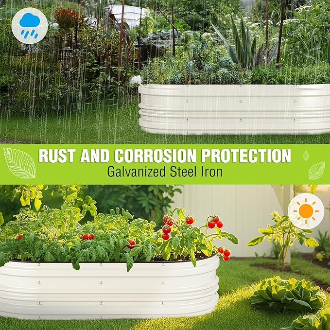 WORKPRO 2PK 4x2x1ft Outdoor Galvanized Raised Garden Bed Kit, Rust & Corrosion - Image 4