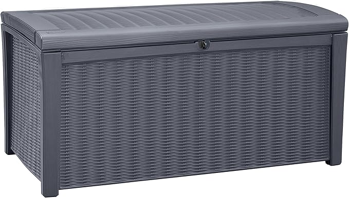 Keter Outdoor Storage Deck Box for Patio, Backyard & Garden, 110 Gal, Organizing by Keter
