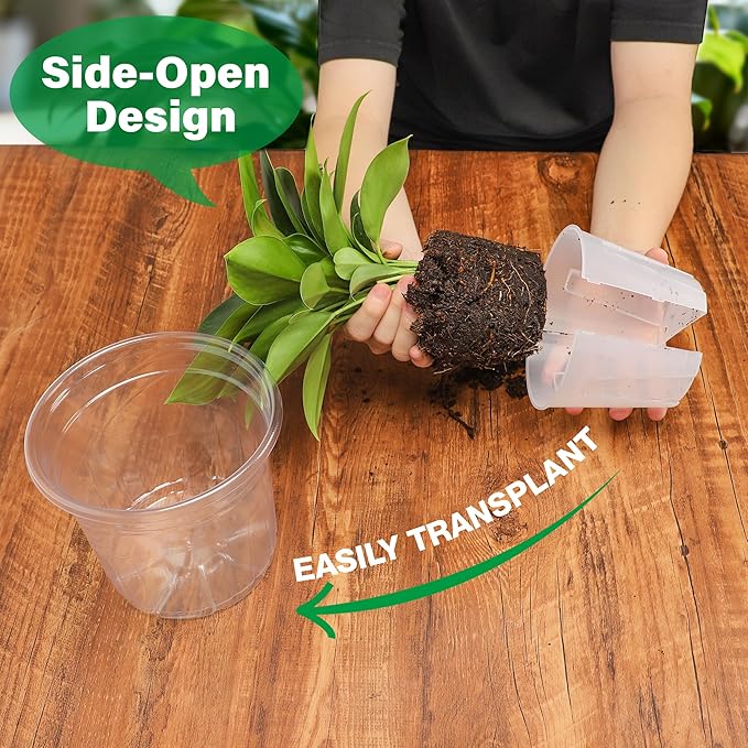 5 Inch Side-Open Orchid Pots 12 Pack, Breathable Slotted Flower Pots - Image 6