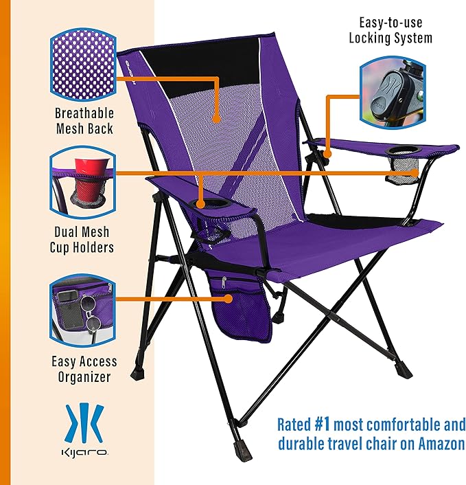 Kijaro Dual Lock Portable Camping Chairs - Image 6