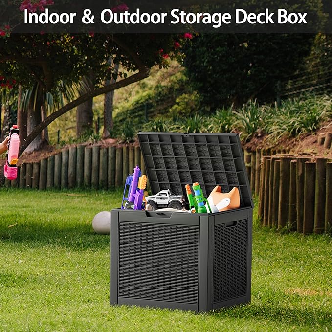 Outdoor Storage Box, Resin Deck Boxes Indoor and outdoor, Waterproof Storage - Image 8