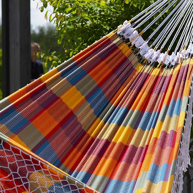 Vivere Authentic Brazilian Cotton Hammock - 450 lb Capacity - Image 4