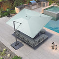PURPLE LEAF Patio Umbrella 9' X 11.5' Rectangle Cantilever Umbrella Large by Unknown