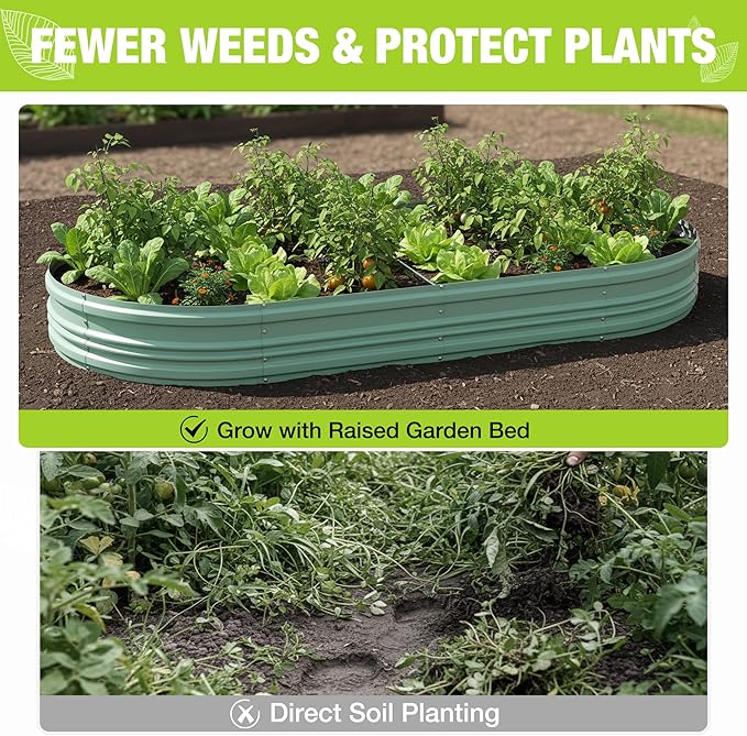 WORKPRO 2PK 8x4x1ft Outdoor Galvanized Raised Garden Bed, Easy Assembly Planter - Image 5
