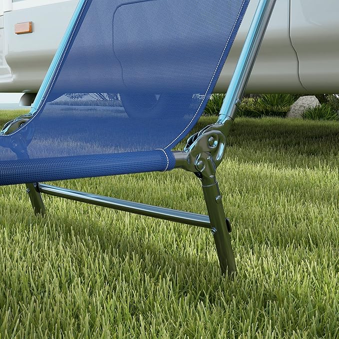 Outsunny 2 Piece Folding Chaise Lounge Chairs, Pool Sun Tanning Chairs - Image 7