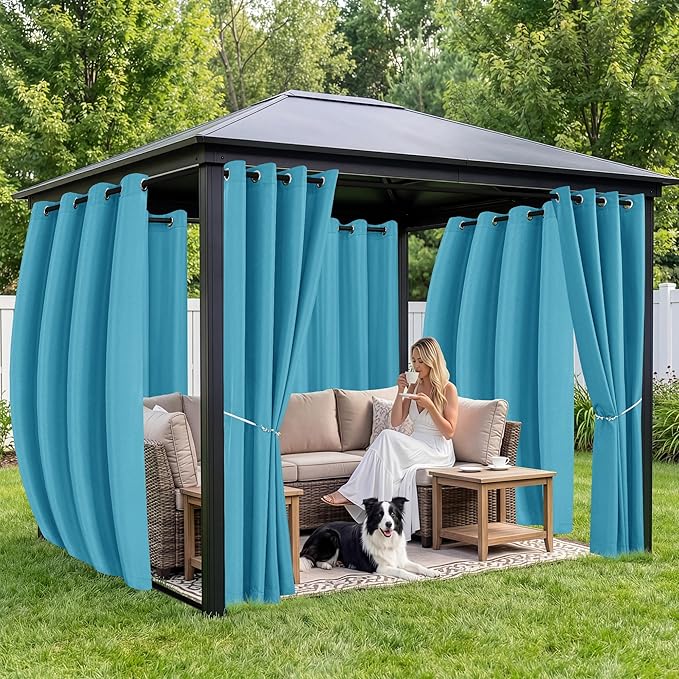 Outdoor Curtains for Patio Waterproof 6 Panels - Image 4