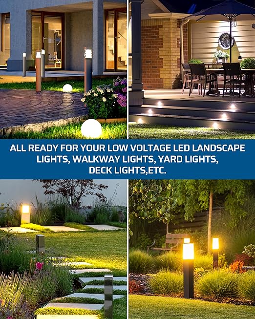 DEWENWILS 150W Low Voltage Landscape Lighting Transformer, 120V to 12/15V AC - Image 7