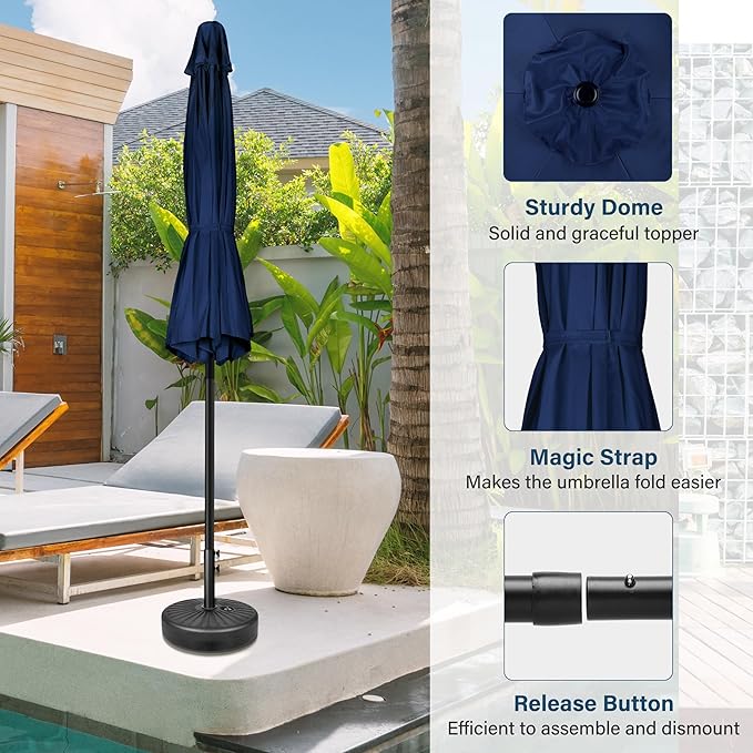 Simple Deluxe 9' Patio Umbrella Outdoor Table Market Yard Umbrella - Image 4
