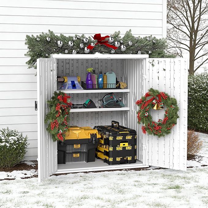 EHHLY Heavy Duty Small Storage Cabinet Outdoor Weatherproof, 14 Cuft Garage by EHHLY