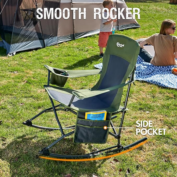Portal Outdoor Rocking Chair Camping Folding Portable Rocker - Image 4