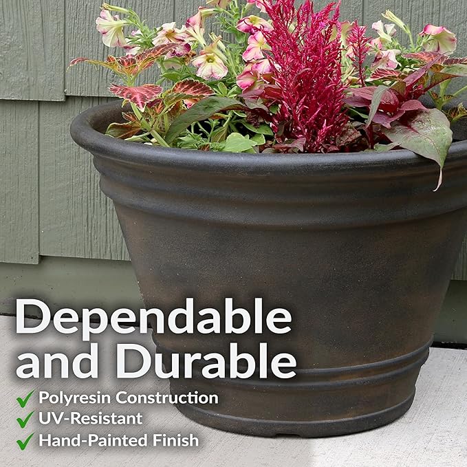 Sunnydaze 20-Inch Franklin Large Plant Pot - Image 2