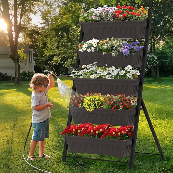 TOREVSIOR 5-Tier Vertical Raised Garden Bed, Vertical Garden Planter by TOREVSIOR