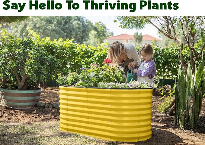 Plant & Plot Galvanized Raised Garden Beds Outdoor // 4×2×2 ft Planter Raised - Image 4