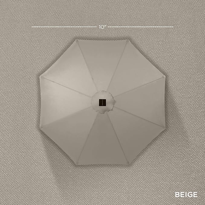 Best Choice Products 10ft Solar Polyester LED Lighted Patio Umbrella w/Tilt - Image 4
