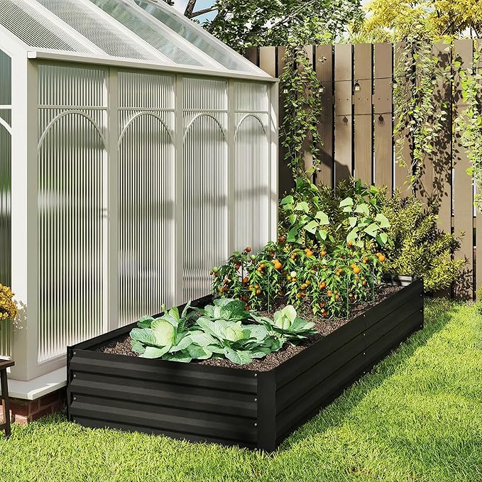 Outsunny Galvanized Raised Garden Bed, - Image 8
