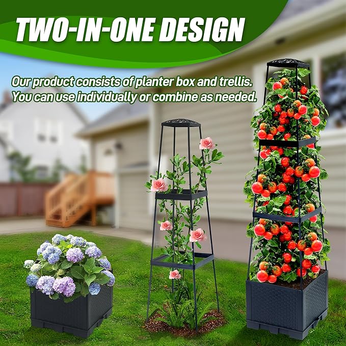 2 Packs Raised Garden Bed Tomato Planter Box - Image 3