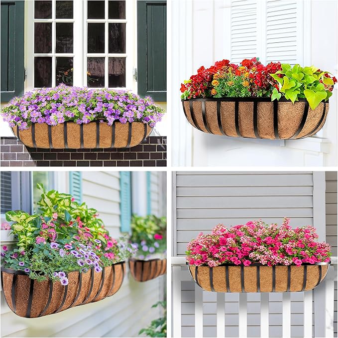 HFHOME 30" Window Box Deck Railing Planter - Image 5