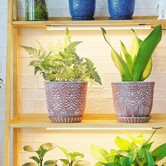 Gepege 6 Inch Beaded Ceramic Planter Set of 2 - Image 6