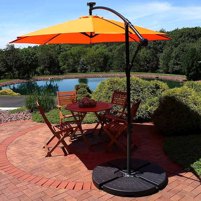 Sunnydaze 10' Solar Offset Patio Umbrella - Image 5