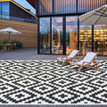 SAND MINE Waterproof Outdoor Rug 9x18 ft, Plastic Straw Rug, Modern Area Rug by SANDMIND