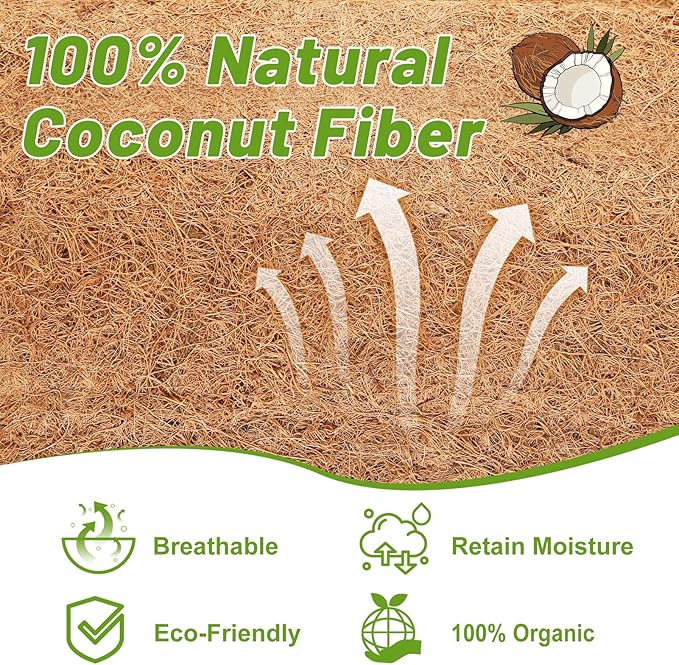 Remiawy Coco Liner Roll, 16 x 120 Inch Coconut Fiber Liners - Image 2